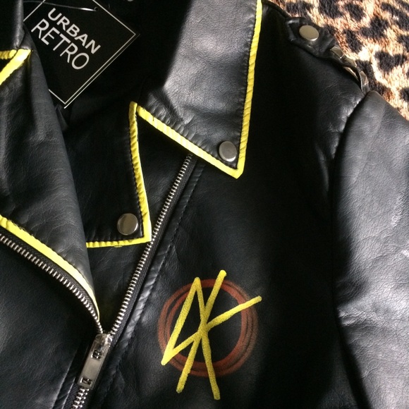 Punk Pleather Motorcycle Jacket - Picture 6 of 7